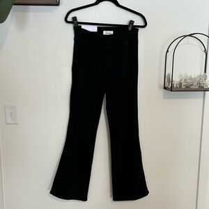 NEW Frame Black Jersey Crop Mini Boot High Rise Jeans Size 2 (30-34)